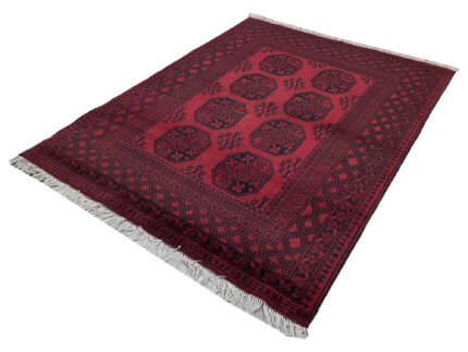 Red Afghan Handmade Carpet