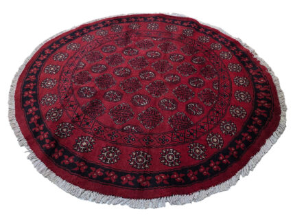 Red Handmade Round Carpet