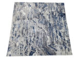 Modern Grey and Blue Machine Made Carpet - 230 x 160 CM - Image 4