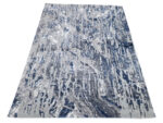 Modern Grey and Blue Machine Made Carpet - 230 x 160 CM - Image 3
