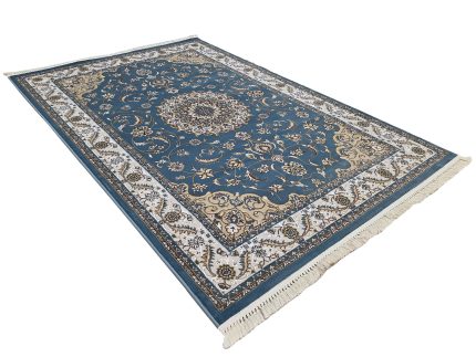 Blue Machine Made Rug