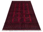 Incredible Red Afghan Elephant Foot Handmade Carpet - 294 x 196 CM - Image 2