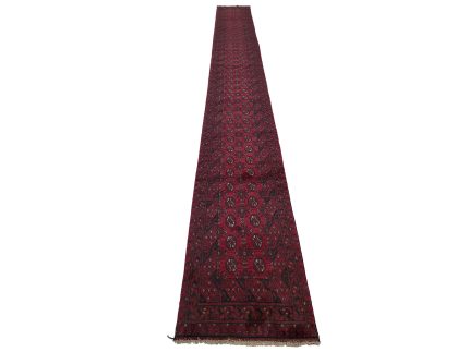 8 Meter Red Afghan Passage Runner