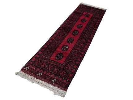 Red Afghan Handmade Runner