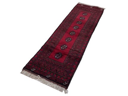Red Afghan Handmade Runner