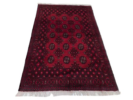 Red Afghan Handmade Carpet
